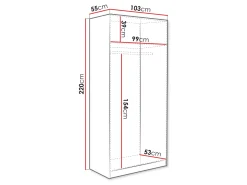 Garderober & Garderobesystem-Amelus Garderobeskap 103x220 cm Beige