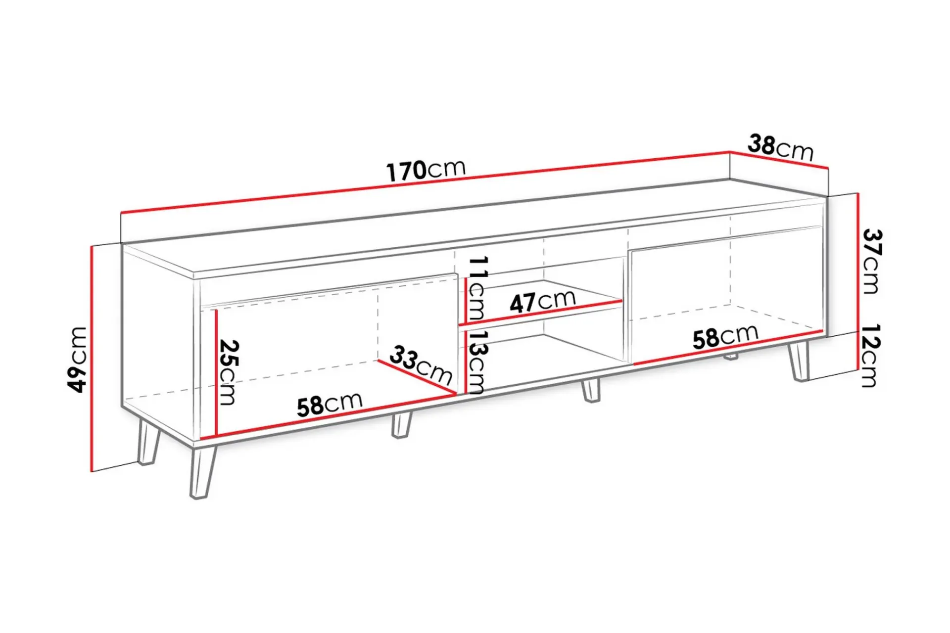 Amshyttan Tv-benk 170 cm