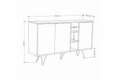 Gangbord|Avlastningsbord-Andalos Konsollbord 142 cm Sandeik,Eik