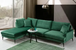 Sofa Med Sjeselong-Andary Divansofa Grønn