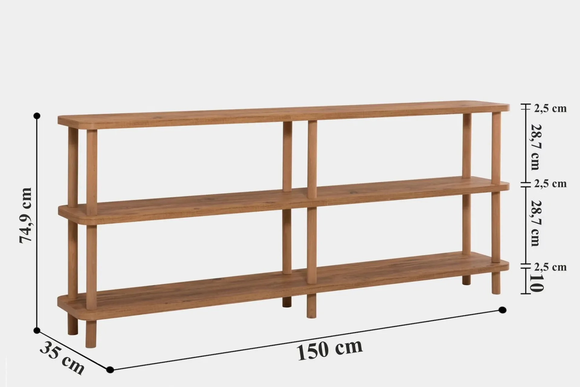 Andifli Bokhylle 150x74,9 cm