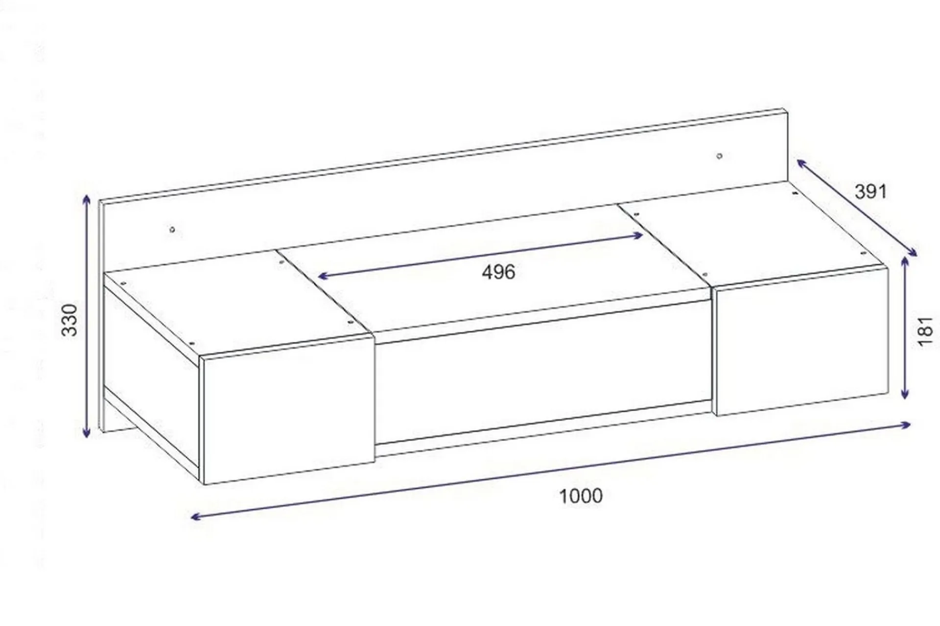Andifli Sminkbord 100 cm
