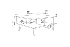 Sofabord-Andifli Sofabord 89x44x89 cm Hvit