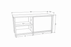 Tv-Benk & Mediabenk-Andifli Tv-benk 89,6x50,8 cm Svart