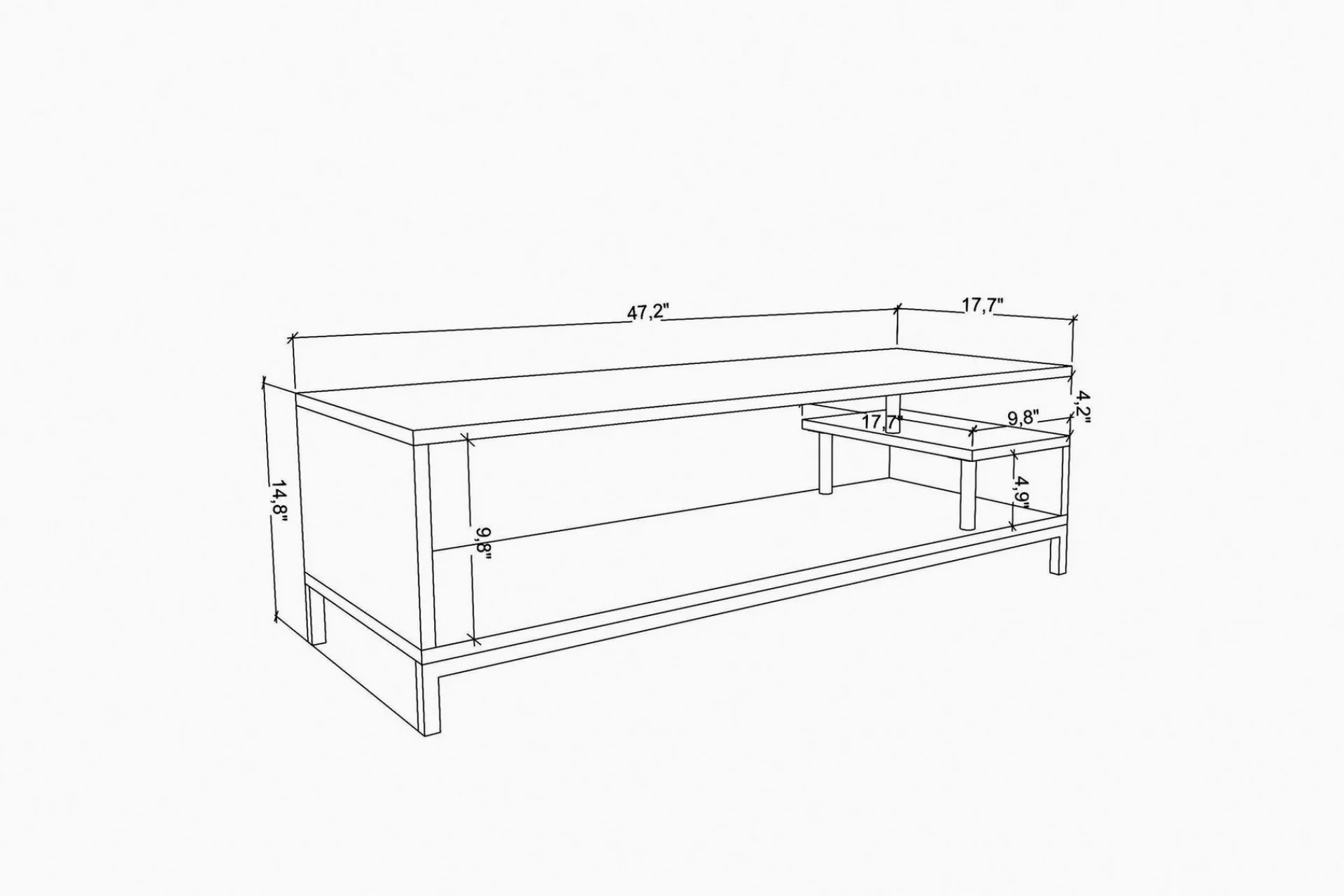 Andifli Tv-benk 120x37,6 cm