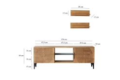 Tv-Møbelsett-Andifli Tv-møbelsett 50x15 cm Brun