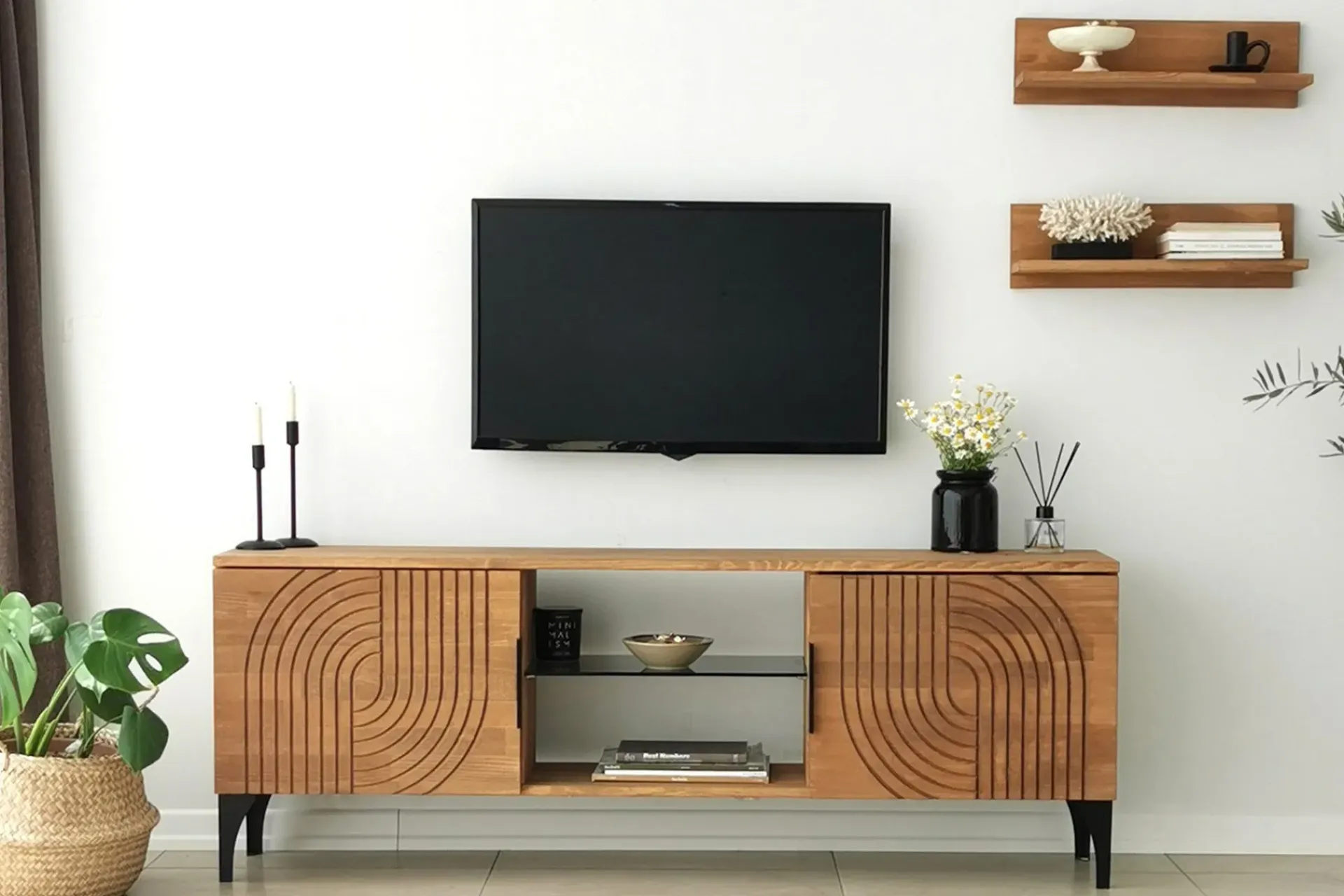 Tv-Møbelsett-Andifli Tv-møbelsett 50x15 cm Brun