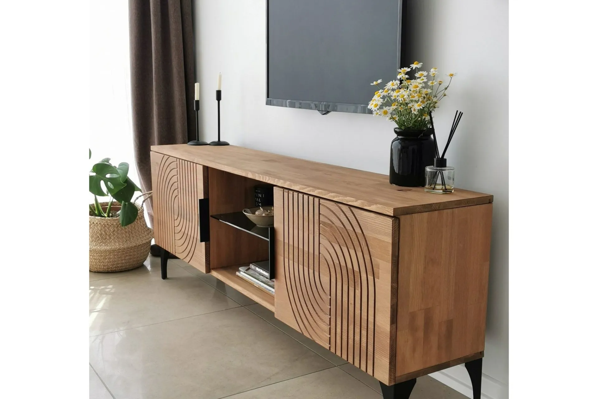 Tv-Møbelsett-Andifli Tv-møbelsett 50x15 cm Brun