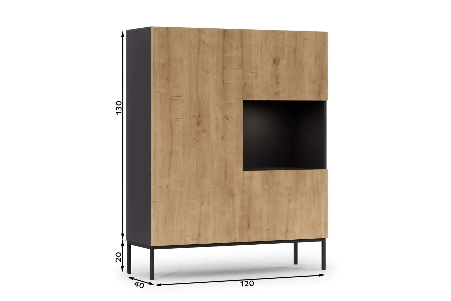 Garderober & Garderobesystem-Anjal Garderobeskap 120 cm Eik