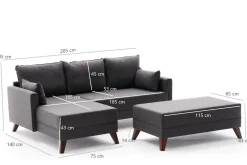Antigua Mini Sovesofa med Divan Venstre