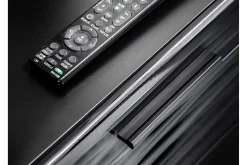 Concept 55 Apryl Modern TV mediamøbel med vitrineskap og LED-belysning