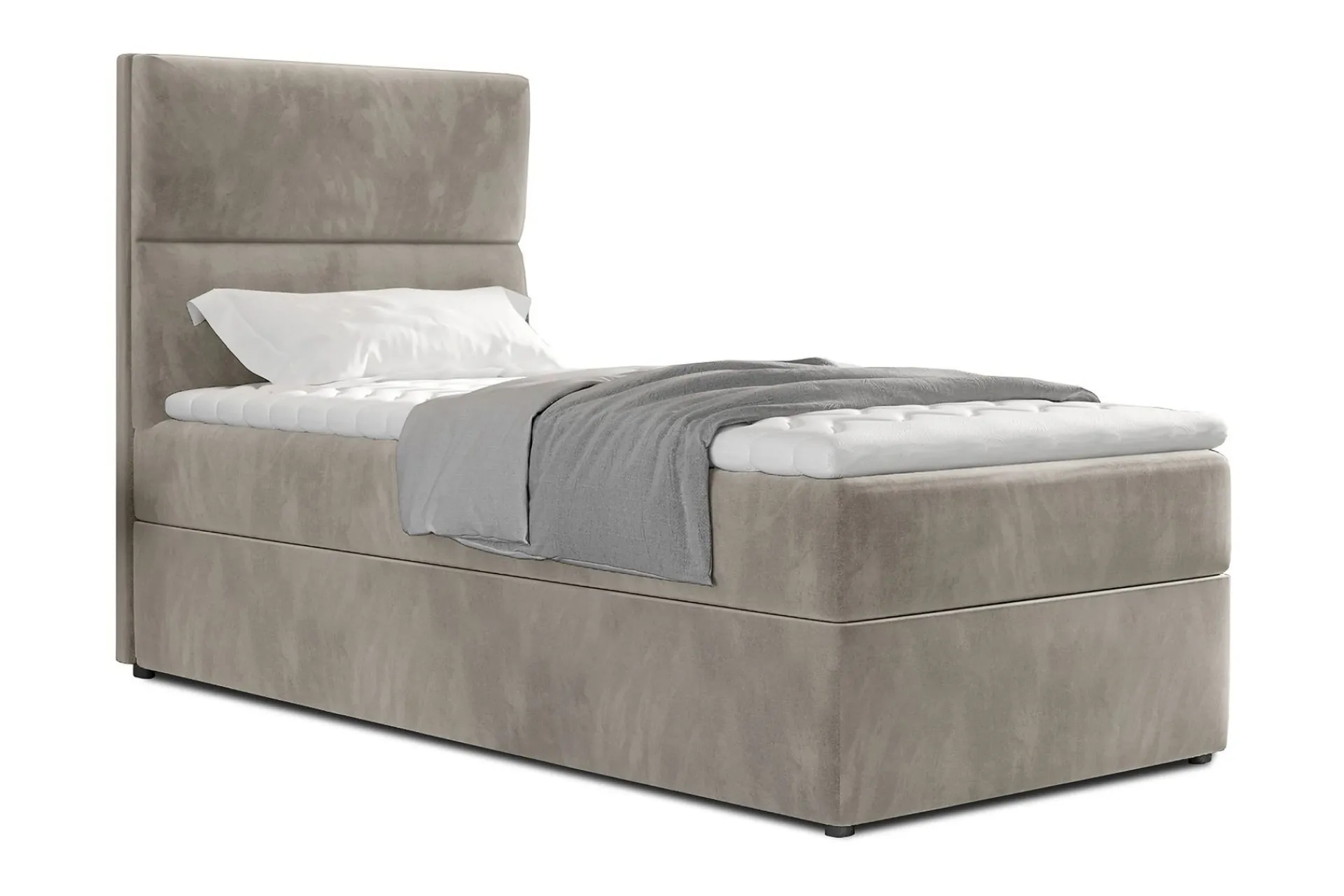 Kontinentalsenger|Seng Med Oppbevaring-Arcore Oppbevaringsseng 90x200 cm Vertikal Søm Beige