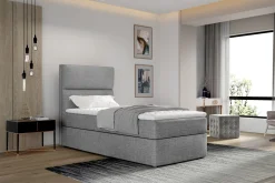 Seng Med Oppbevaring-Arcore Oppbevaringsseng 90x200 cm Vertikal Søm Grey