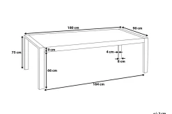 Spisebord & Kjøkkenbord-ARCTIC I Spisebord 180 cm Hvit