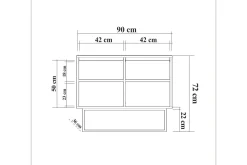 Gangbord|Avlastningsbord-Ardauli Konsoll Sidebord 90 cm Svart