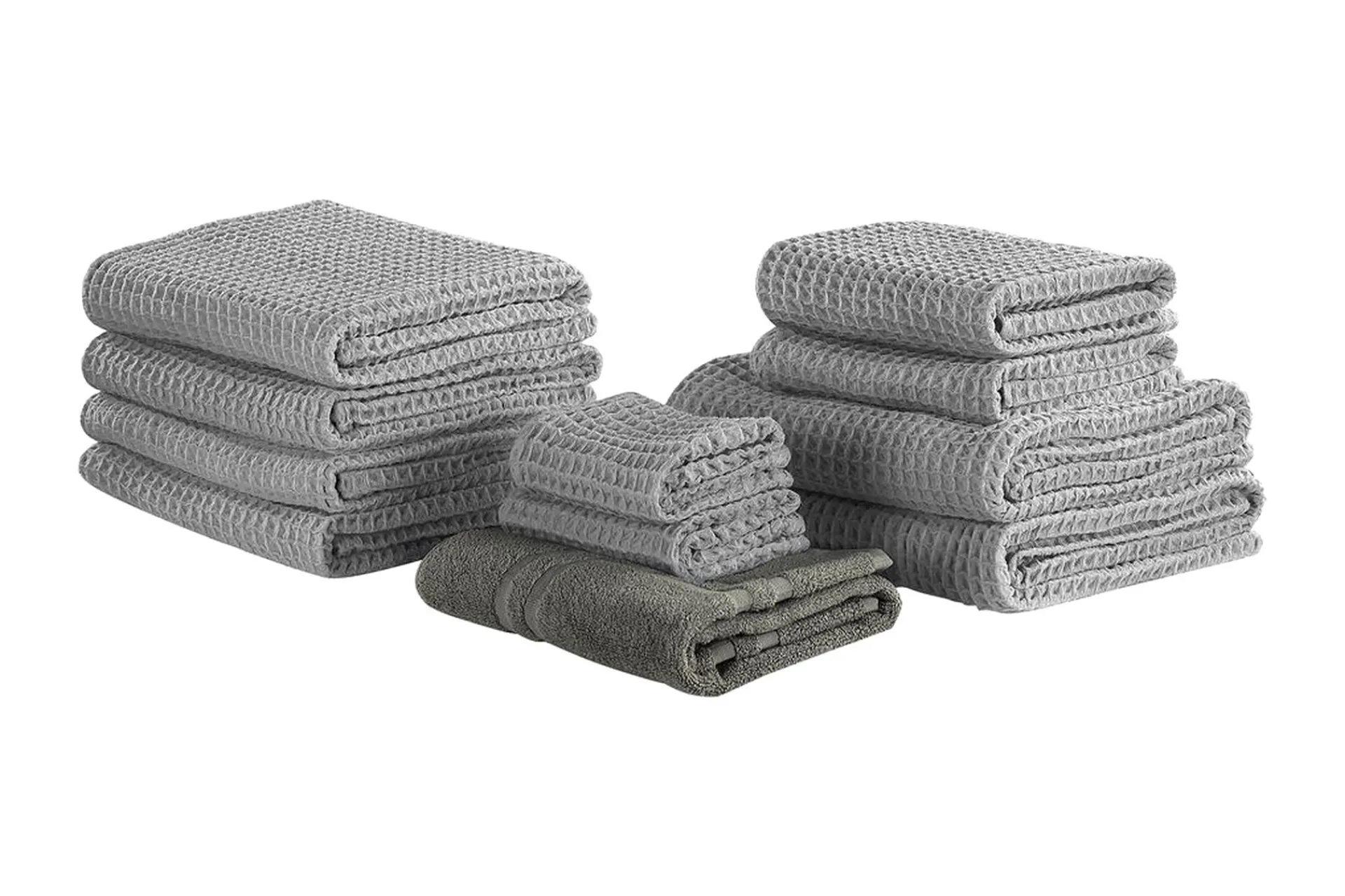 Håndklær Og Badehåndkle|Morgenkåpe & Badekåpe-Areora Håndklesett 11-pk Grey