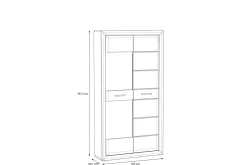 Aridiala Vitrineskap 35x103 cm