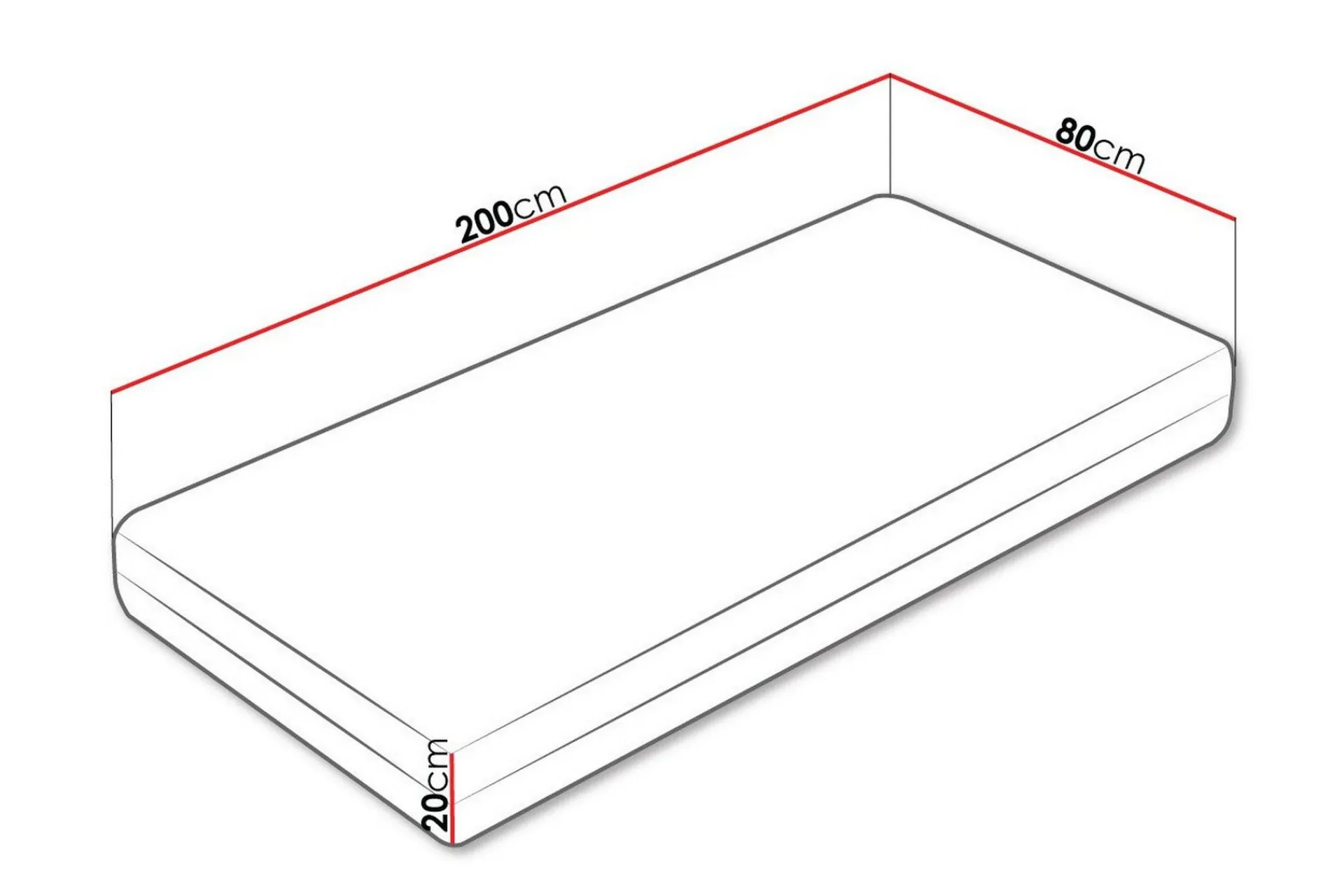 Madrasser|Barneseng & Juniorseng-Arigna Fjærmadrass 80x200 cm Hvit