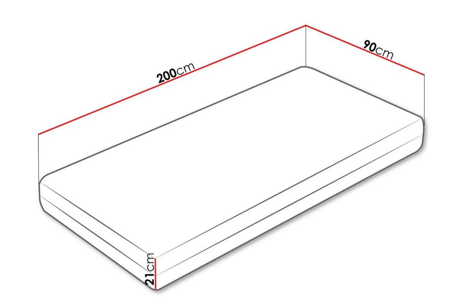 Arigna Fjærmadrass 90x200 cm