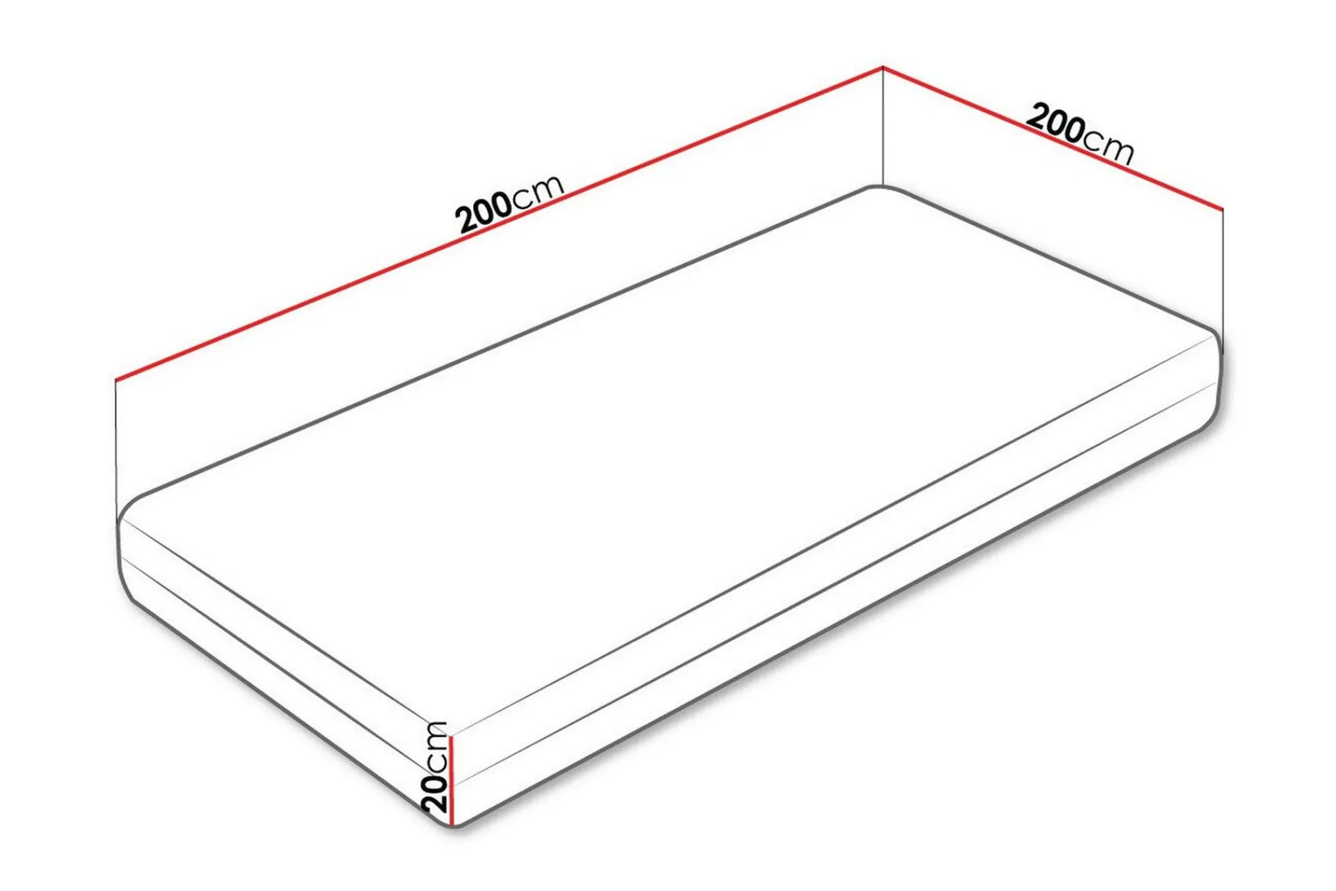 Madrasser-Arigna Fjærmadrass 200x200 cm Hvit
