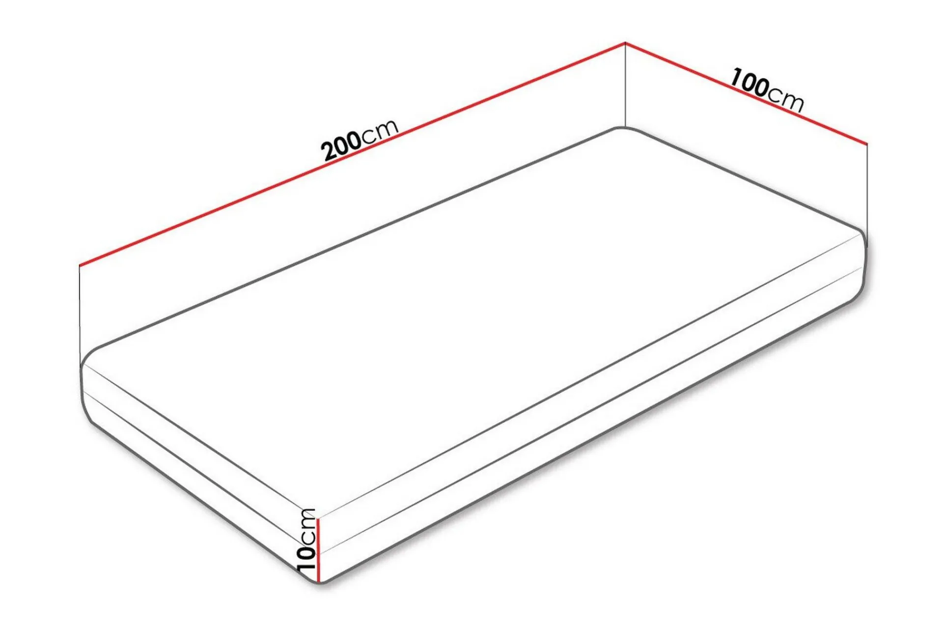 Madrasser-Arigna Skummadrass 100x200 cm Hvit