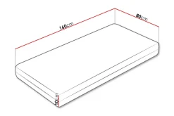 Stellebord|Oppbevaring Barnerom-Arigna Skummadrass 80x160 cm Hvit