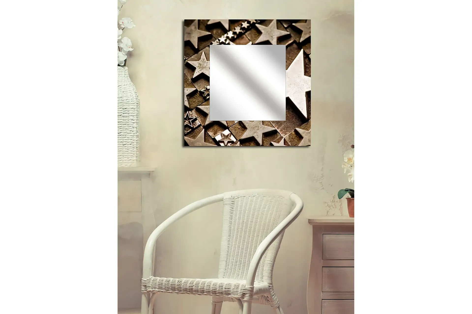 Veggspeil|Gangspeil-Armavir Dekorasjonsspeil 50x50 cm Christmas Flerfärgad