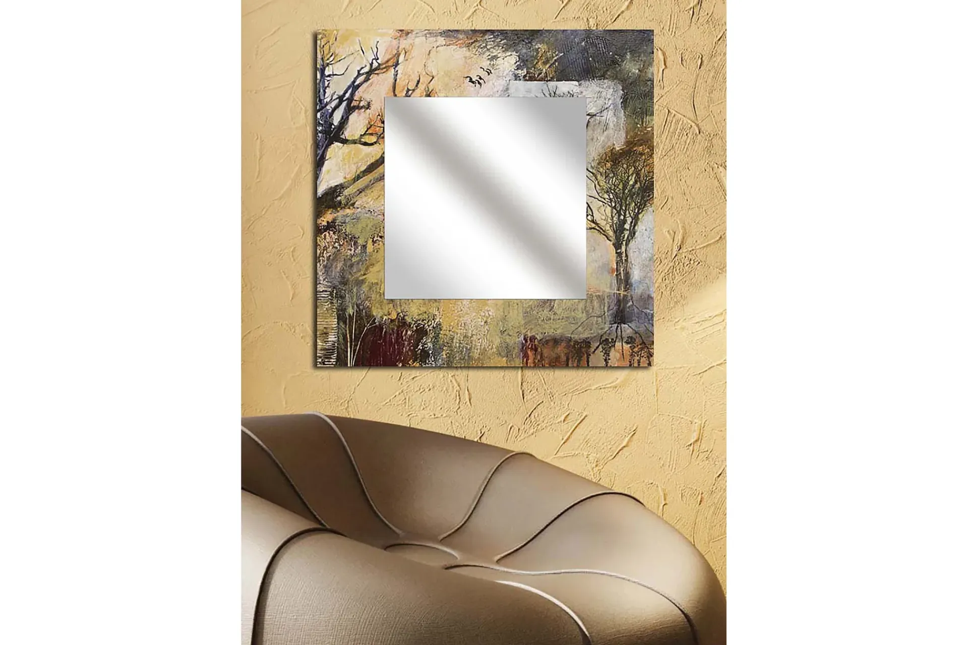 Veggspeil|Gangspeil-Armavir Dekorspeil 50x50 cm Nature Flerfärgad