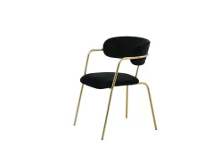 Venture Home Karmstoler|Spisestoler & Kjøkkenstoler-Arrow Lenestol Messing,Svart