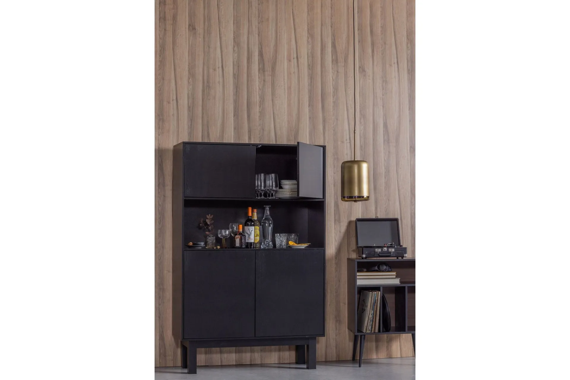 Oppbevaringsskap|Skap-Arteksio Highboard 40x100 cm Svart