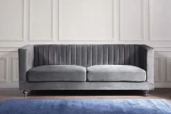 Velour Sofa & Fløyel Sofa-Arvika Sofa 2-4 Seter Grey