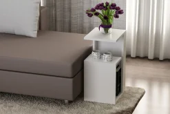 Avlastningsbord-Asillane Sidebord Moderne Hvit