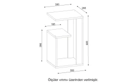 Avlastningsbord-Asillane Sidebord Moderne Hvit