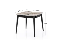 Asillo Spisebord 80 cm Kvadratisk
