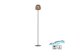 Utelampe|Balkong Belysning-Askia Just Light Gulvlampe Svart