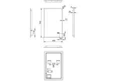 Aspsele Baderomsspeil 70 cm LED-Lys