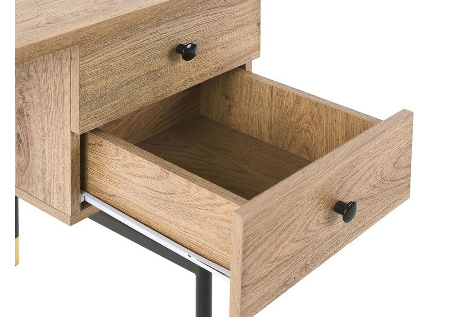 Assaria Skrivebord 120 cm med Oppbevaring 2 Skuffer