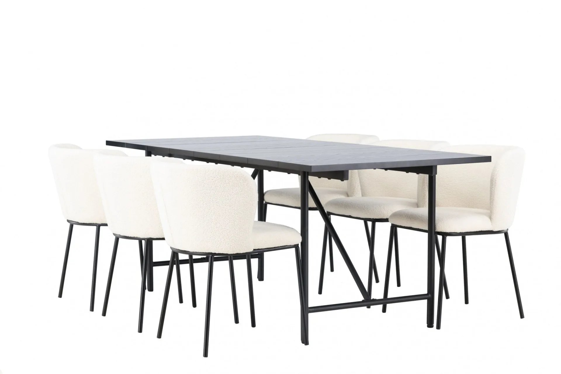 Venture Home Astrid Matgruppe 200 cm Rektangulær med 6 Edina Stoler