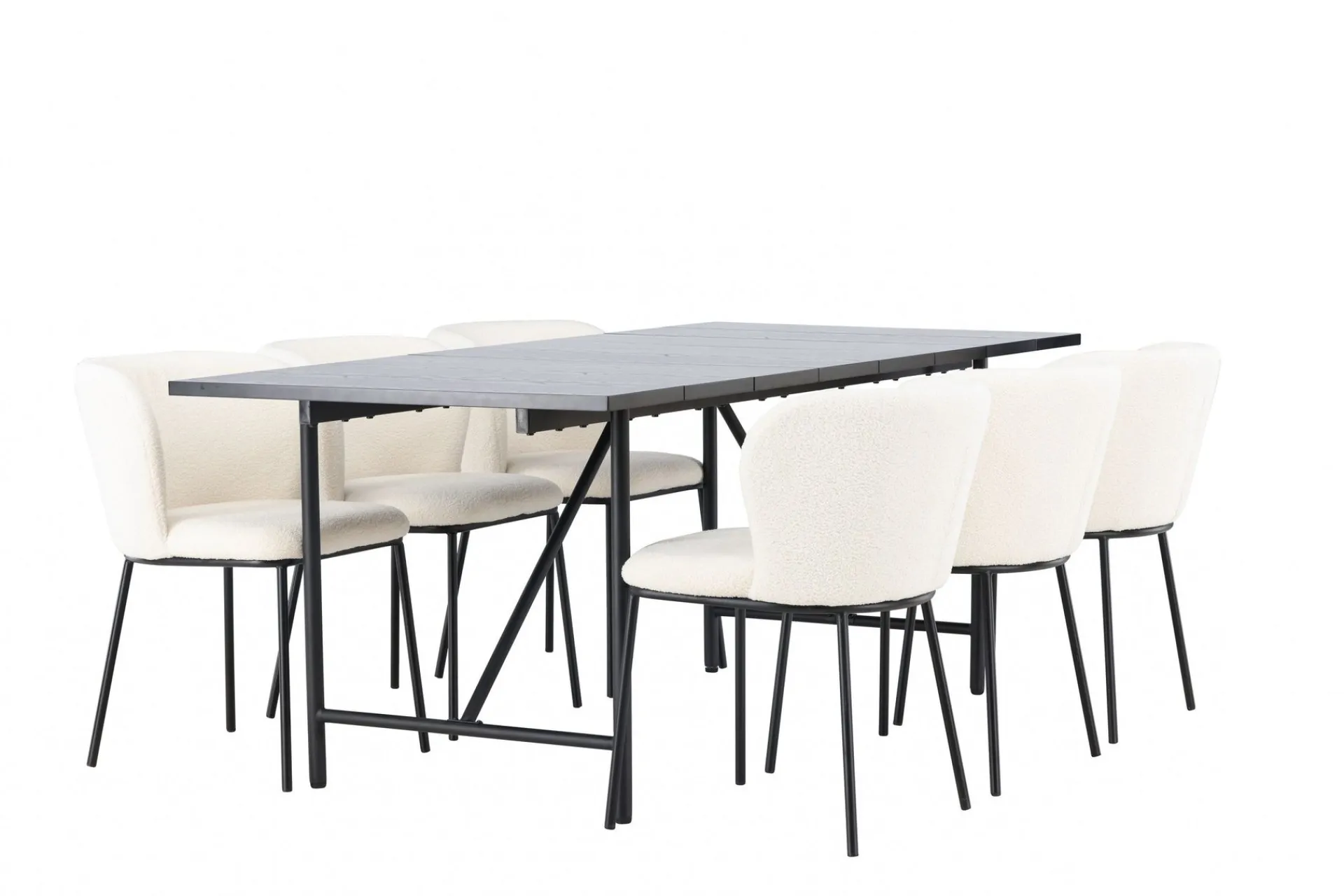 Venture Home Astrid Matgruppe 200 cm Rektangulær med 6 Edina Stoler
