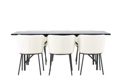 Venture Home Astrid Matgruppe 200 cm Rektangulær med 6 Edina Stoler