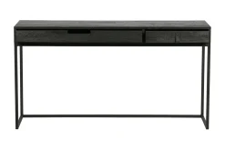 WOOOD Kontorbord-Atila Skrivebord 140 cm med Oppbevaringsskuffer Svart