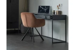WOOOD Kontorbord-Atila Skrivebord 140 cm med Oppbevaringsskuffer Svart