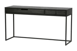 WOOOD Kontorbord-Atila Skrivebord 140 cm med Oppbevaringsskuffer Svart