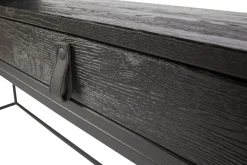 WOOOD Kontorbord-Atila Skrivebord 140 cm med Oppbevaringsskuffer Svart