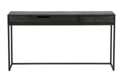 WOOOD Kontorbord-Atila Skrivebord 140 cm med Oppbevaringsskuffer Svart