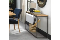 Gangbord|Avlastningsbord-Avlastningsbord INDUS 116x37xH77cm Tre/Natur,Grey