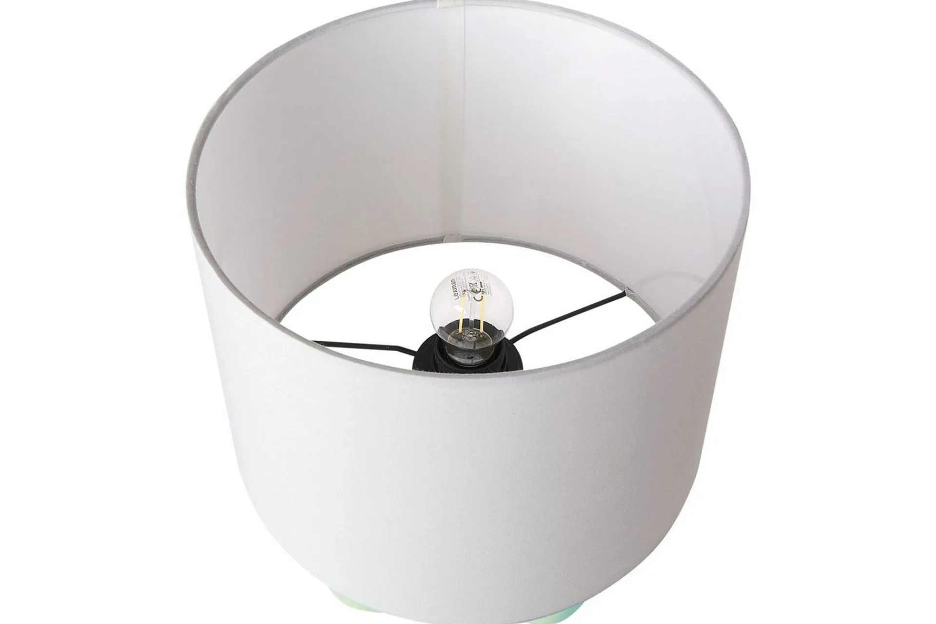 Nattbordslampe|Bordlampe-Avsaki Bordlampe 43 cm E27 Lysegrønn,Hvit