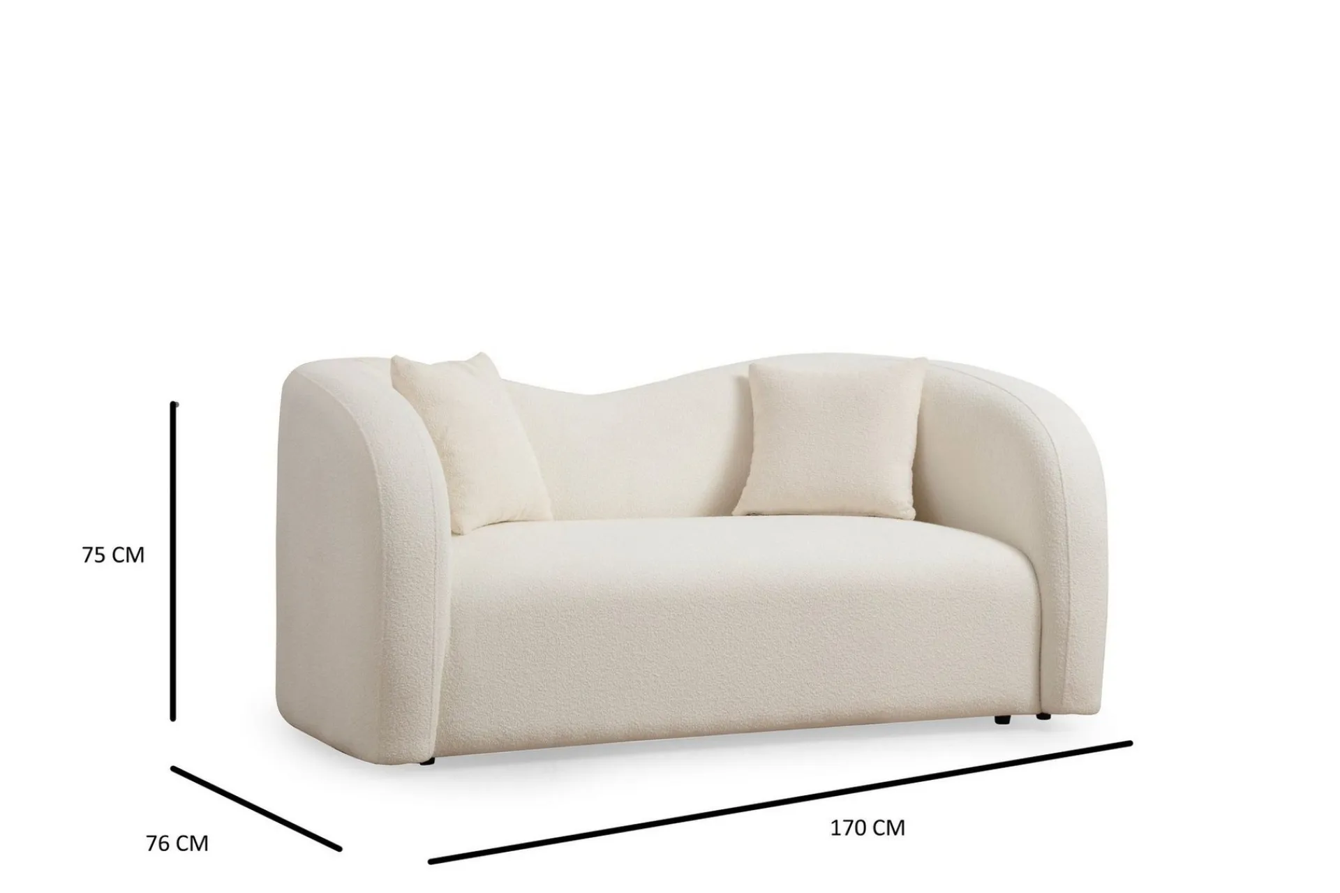 2 Seter Sofa-Azoula Sofa 2-seter Beige
