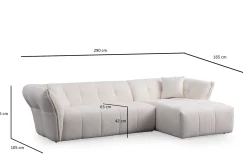 Azzo 4-seters Sofa med Divan
