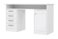 Kontorbord-Baacwood Skrivebord 126 cm Hvit